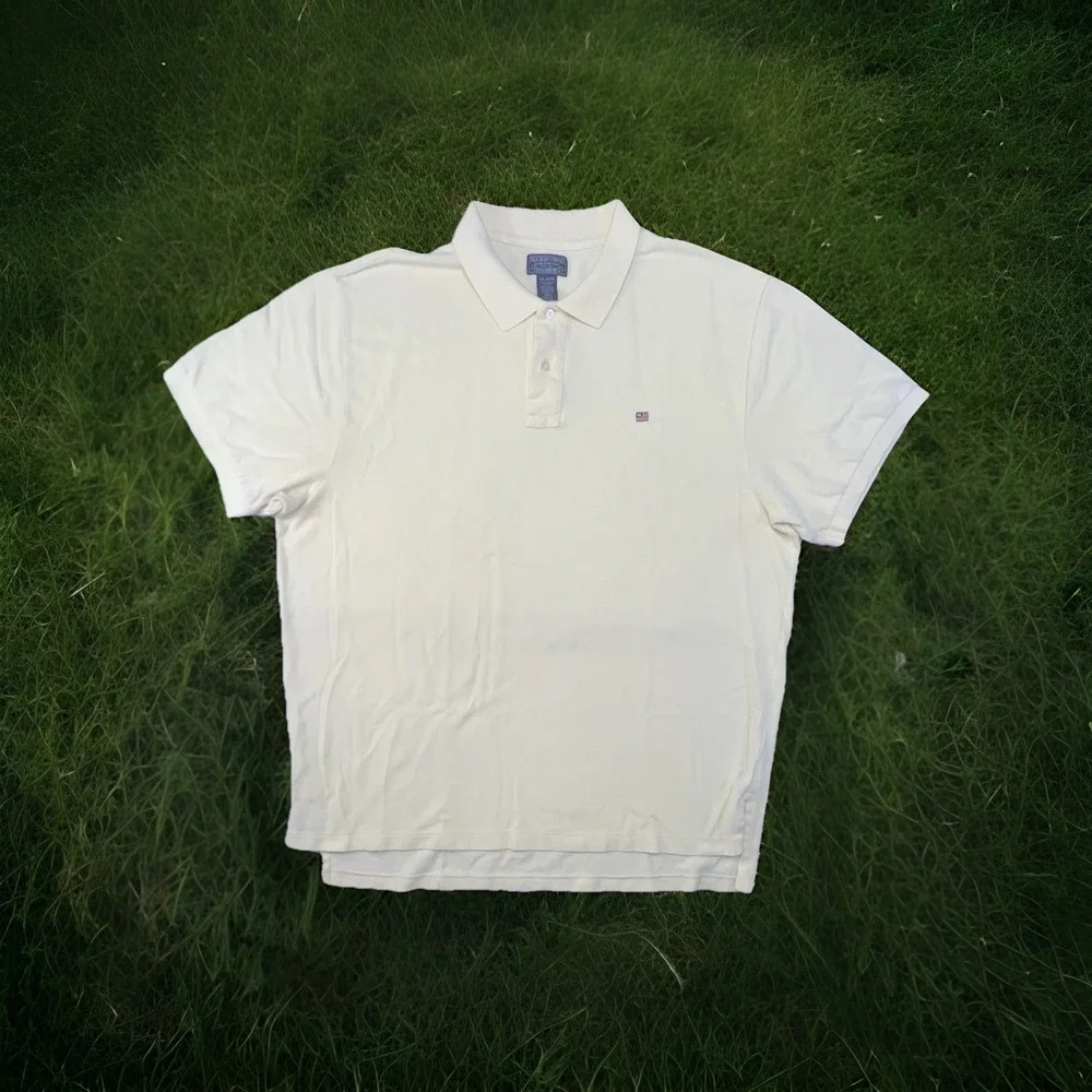 Polo Jeans Co Ralph Lauren Polo Shirt Mens XXL Flag Yellow Short Sleeve Collared